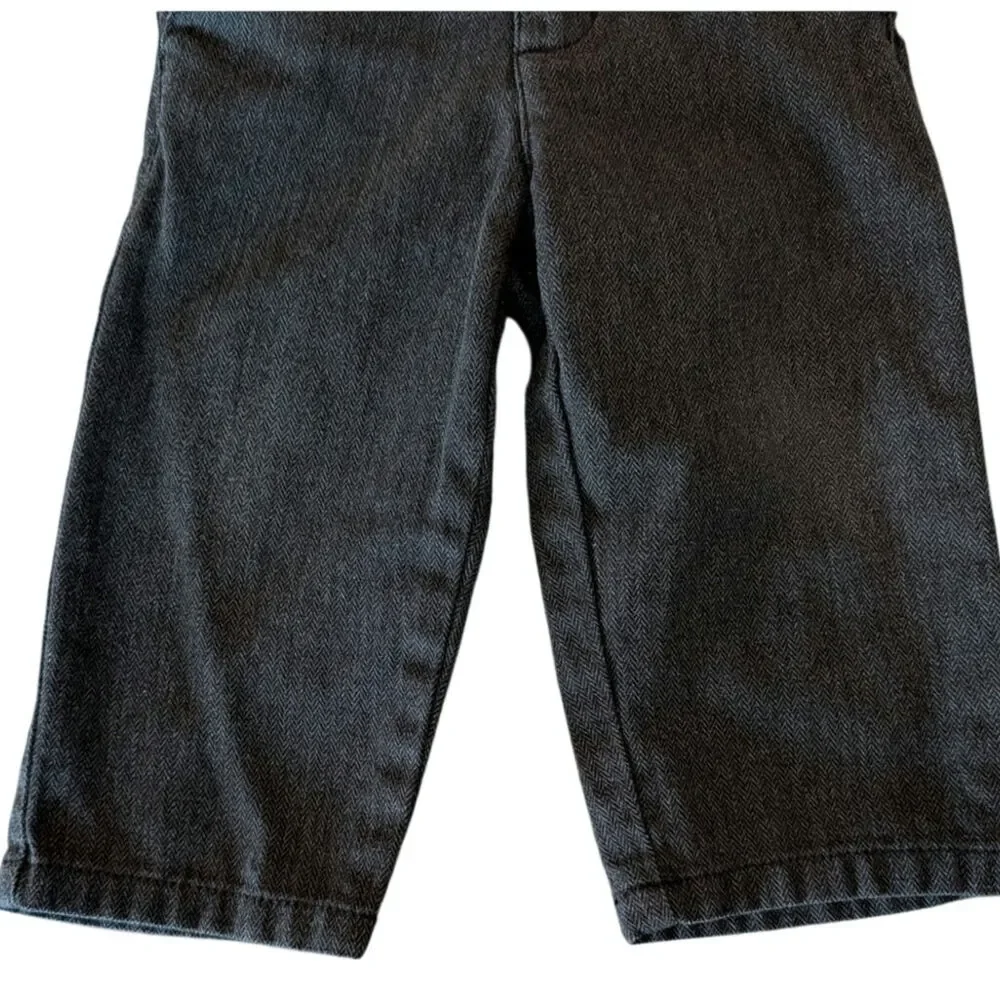 Gymboree boys dark gray pants. Herringbone detail. 12-18 months